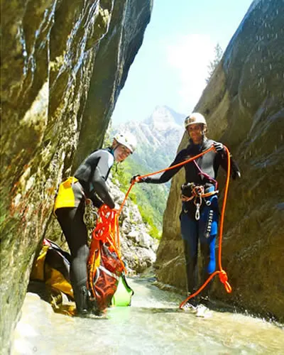 Canyoning Agua-Vertical, long rappel